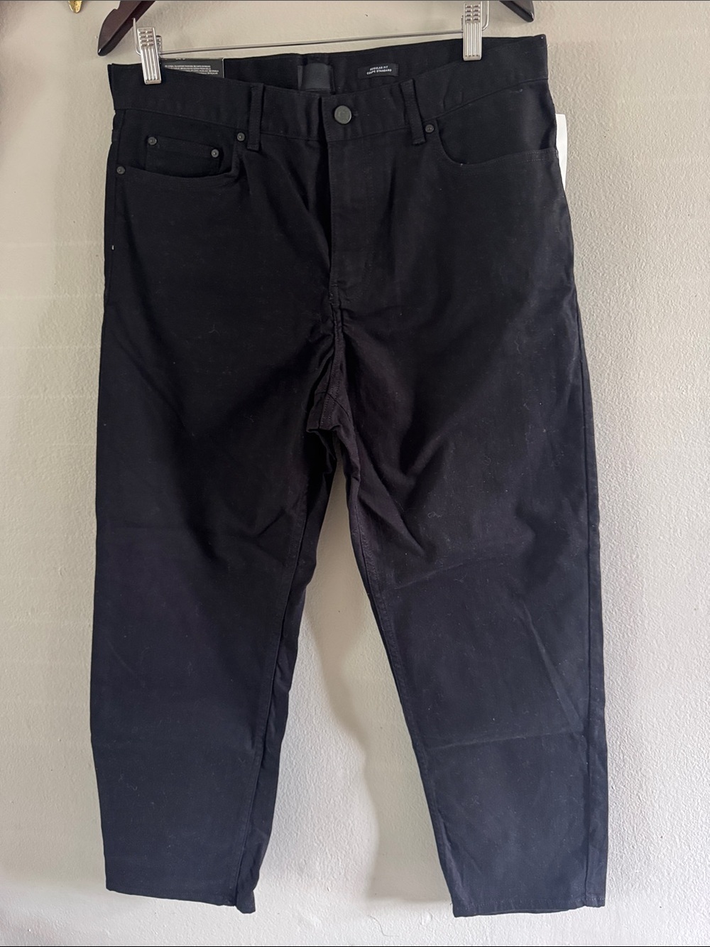 H&M Black High-Waist Straight Pants